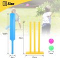Cricket Bat Kids Cricket Set Plastic Cricket Bat and Ball Set for Kids Cricket Bat and Ball Beach Cricket Stand Kit for Kids 4-6 Children Toddler Sports Hand-Eye Coordination Cultivation Sports Game. 