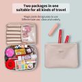 Waterproof Makeup Storage Bag with Pouch 2 in 1 | Makeup Brushes Bag & Toiletries Organizers with Full of Storage | Cosmetic Brush Kit | Make Up Bags Pouch with Zipper For Travelling | Multipurpose Traveling Cosmetic Bags for Women Beauty Bag. 