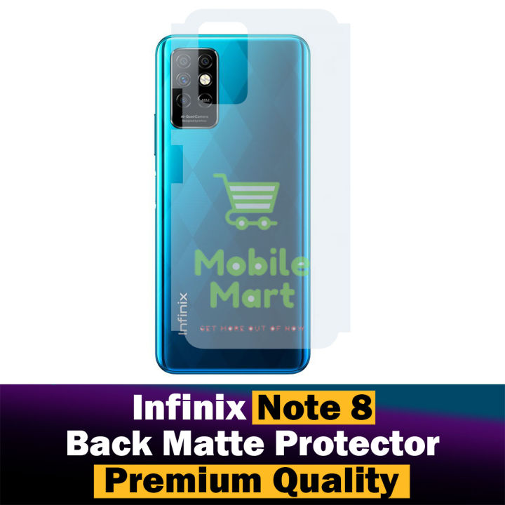 Infinix Note 8 Back Protector Carbon Fiber Matte Soft Skin Sheet For Infinix Note 8
