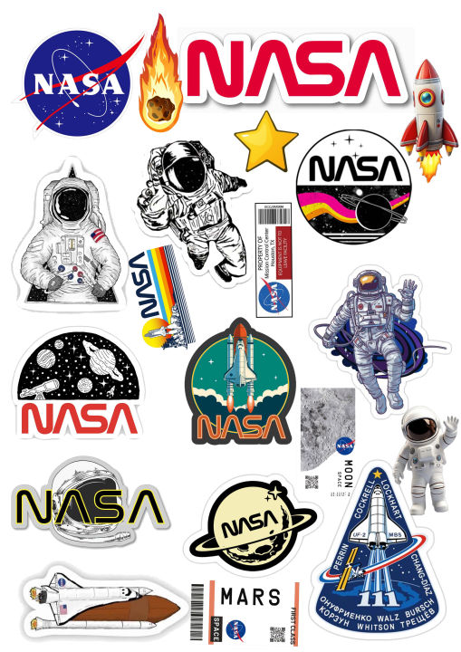 NASA Space Exploration Sticker for Laptop & Mobile – Astronauts ...