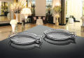 Set of 2 Fish Shaped Glass Servig Tray. 