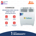 Kenwood Washing Machine - Model KWM 1010 SA -10 KG Cyclone Series |Twin Tub-Top Load| Wash/Dryer - 1 Year Warranty. 