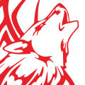 Decorative Sticker Stylish Pattern Howling Wolf Car Decal. 