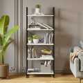 5 Tiers Bookshelf, Classically Modern White Bookshelf, Book Rack, Storage Rack Shelves in Living Room/Home/Office, Books Holder Organizer for Books/Movies, White. 