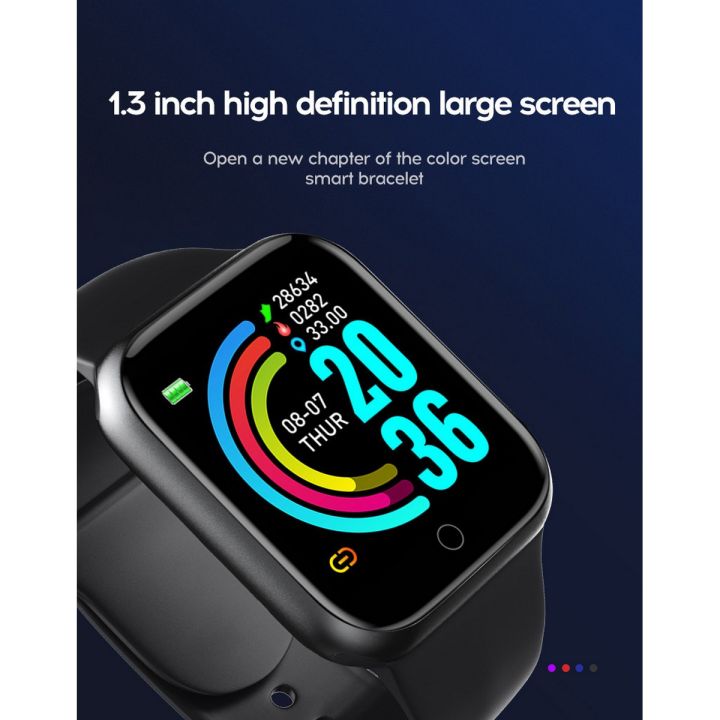 D20 Bluetooth Smart Watch Band for Android - Call Message WhatsApp Notify Bracelet D20 Pro , mobile watch for men boys waterproof, water proof, sports, blood pressure Bands