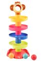 Huanger Roll Ball Game - 5 Layers Swirling Ball Ramp Roll Ball Toy for Baby Kids | Drop and Go Ball Stack and Toss Game with 3 Balls | Plastic | Multi Color | for Toddlers. 