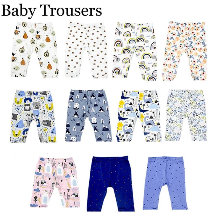 6 pcs - Baby Trousers 0-12 Month Cute Printed Unisex Casual Baby Boys Pant Infant Girl Pants Newborn Trousers - Bottom Pajamas