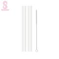 Reusable Clear Straws Reusable Tumbler Straws Set Flexible Drinking Straws for Home Bar Straight Pipe Design Eco-friendly Beverage Straws Versatile Clear Straws. 