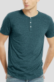 Henley Short Sleeve T-Shirt. 