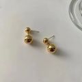 High Quality Large and Small Metal Ball Dangle Earrings for Women Girls New Trend Stainless Steel Bead Pendant Jewelry Gift. 