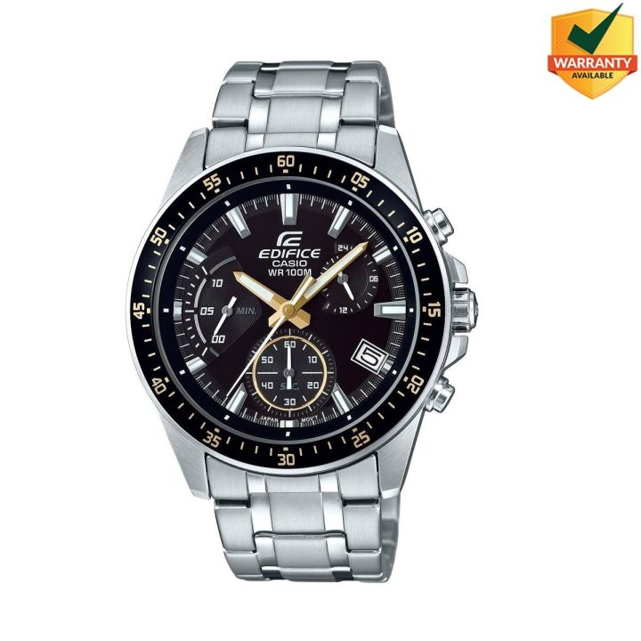 Original Casio Edifice - EFV-540D-1A9VUDF - Stainless Steel Wrist Watch for Men - Black