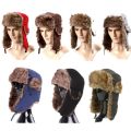 Mens Women Unisex Warm Trapper Aviator Trooper Earflap Winter Flaps Ski Hat New Hats Russian Ski Hat Faux Fur Hats. 