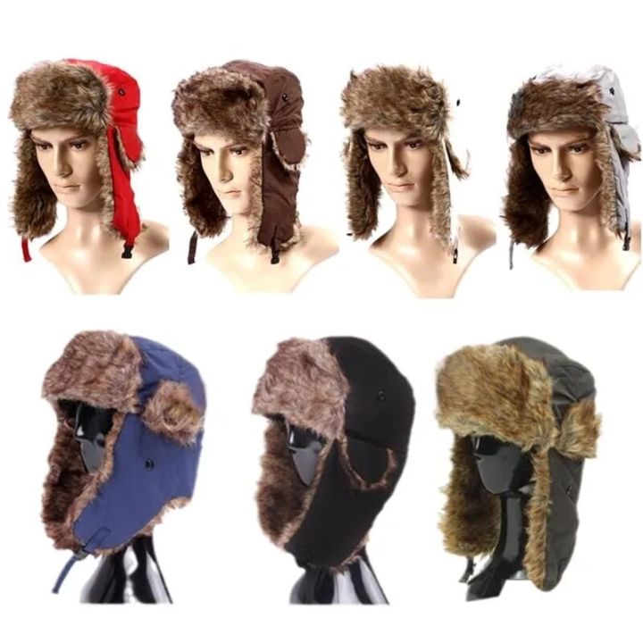 Mens%20Women%20Unisex%20Warm%20Trapper%20Aviator%20Trooper%20Earflap%20Winter%20Flaps%20Ski%20Hat%20New%20Hats%20Russian%20Ski%20Hat%20Faux%20Fur%20Hats%20-%20Image%208