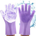 Pro Paki Magic Reusable Silicone Gloves with Wash Scrubber, Heat Resistant, for Cleaning, Household, Dish Washing, Washing the Car. 