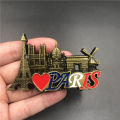 【HOT】 Magnetic Metal Fridge Magnets,Tourism World Iconic Buildings By Country Souvenirs,Refrigerator Decorations Magnet,Home Decors. 