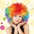 Joker Hair Wig Multi Colour Afro Wig Premium Curly Clown Joker Malinga Unisex Funky Hair Wig(rainbow). 