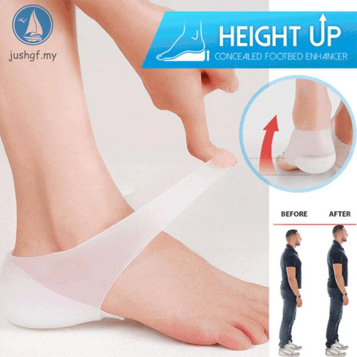 New JF 1 Pair Concealed Footbed Enhancer Inviible Height Increae ilicone Inole Pad