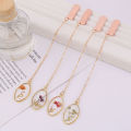 Sweet Journal 1PCS Elliptical Embossed Series Flower Metal Bookmark for Book Holder Bookmark Share Book Markers Tab Decoration. 