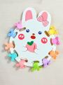 3 Cute Mini Hair Clip Cards for Girls | Star, Butterfly & Bear Shaped Hair Claws | 30pcs 10 - 12mm Small Hair Accessories for Kids & Daily Use. 