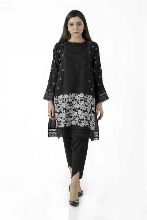 EGO%20Fall%20Collection%202019%20%20Black%20Out%20%20Black%20Cotton%20Kurti%20For%20Women%20-%20Image%204