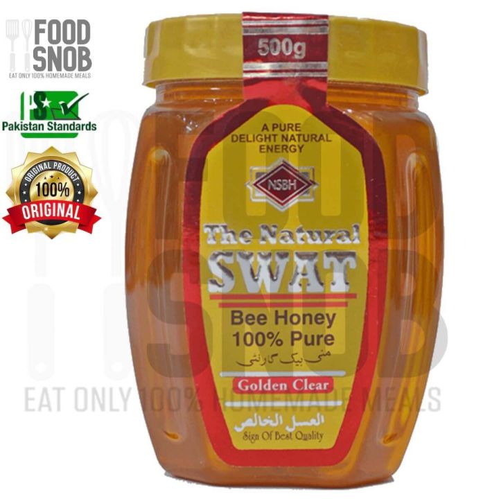 500g Honey Natural SWAT Bee Honey 100% Pure Raw organic Big Bee Natural Honey - Acacia Honey, Original Organic Honey - 500 Gram