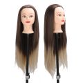 Hair Dummy Training Head For Soft Hair Multipurpose Hair Styling Practice Salon Cutting Hair (Golden Black). 