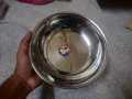 4 Pcs Plain Round Deep Plates Stainless Steel 8 inches. 