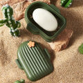Cute Cartoon Drain Soap Box With Cover Lovely Cactus Soap Case Portable Bathroom Toilet Household Supplies Waterproof. 