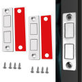 2Set Magnetic Cabinet Catches Door Stops Magnet Invisible Ultra-Thin Anti-Rust Door Magnet Suction With Screw Catch Hardware. 
