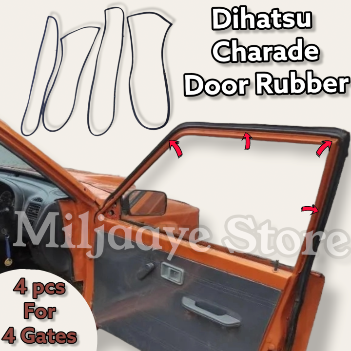 Dihatsu Charade (G11) 1984 1985 1986  Door Rubber Gate Rubber Door Sealing 4 Door Set (Clips will be needed to be reposition)