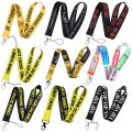 YQ1221 Warning Sign Keychain Lanyard VIP Phone Rope Crime Scene Neck Straps For Keys USB Pendants Cord Hang Rope Lariat Jewelry. 