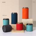 Paper Tea tin can box Sturdy Solid color Tin Can Sealed jar Metal round tank for Kitchen organization Home storage Tea lovers. 