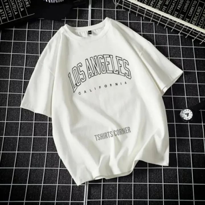 Los Angles Pritned New Trendy Summer Collection T shirt New Stylish Design Tee shirt Round Neck Export Quality Top