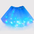 LED Glowing Light Flower Princess Tutu Skirts Fairy Costume For Girl Light Up Skirt Glow Headband Wedding Party Costume Cosplay. 