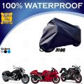 100% Waterproof TYRE To TYRE Full Body Bike Cover For Heavy Bikes - Dust Proof ANTI SCRATCH Insect Free Long Life Motorcycle Cover For Yamaha YZF R6 Yamaha YZF R1 Kawasaki Ninja Ducati Harley Davidson Suzuki Hayabusa Yamaha YZF R6 YZF R1 Honda BR 150 CBR. 