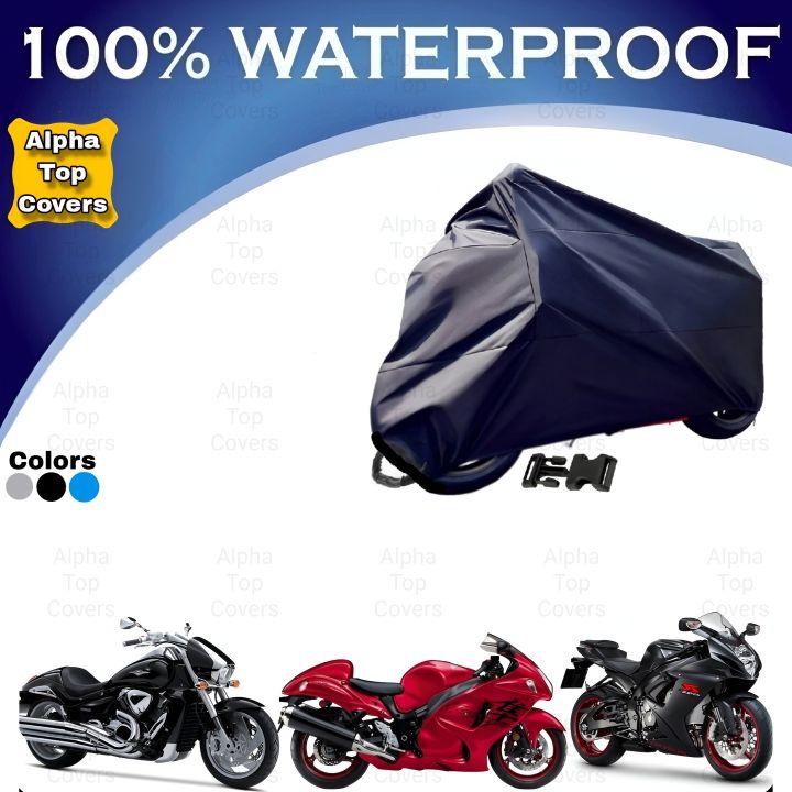 100% Waterproof TYRE To TYRE Full Body Bike Cover For Heavy Bikes - Dust Proof ANTI SCRATCH Insect Free Long Life Motorcycle Cover For Yamaha YZF R6 Yamaha YZF R1 Kawasaki Ninja Ducati Harley Davidson Suzuki Hayabusa Yamaha YZF R6 YZF R1 Honda BR 150 CBR