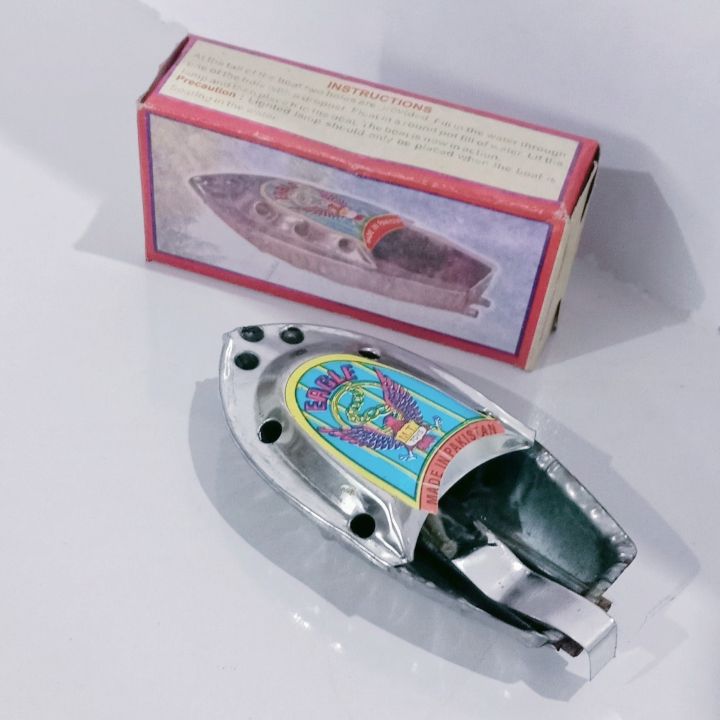 Candle Powered Steam Boat Tin Toy Vintage Style Floating POP POP Boat Water Toy Kids