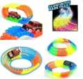 Kids Glow In Dark Flexible Tracks Car Play Set Twister RC Car Track. 