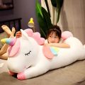 Iruriuiyt 120cm Kawaii Unicorn Plush Toys Soft Stuffed Dolls Animal Horse Pillow Cousion For Girls Birthday Gift Kids Toy. 