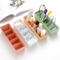 Pack of 3 5 Cells Plastic Storage Box Tie Bra Socks Underwear Drawer Cosmetic Stationery Divider Tidy Organizer. 