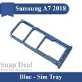 Samsung Galaxy A7 2018 SIM Tray Sim Jacket Sim Slot Sim Door For Samsung Galaxy A7 2018 - Blue. 