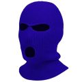 Winter Warm Head Cover, 3-hole Knitting Ski Mask Cold Proof Riding Full Face Mask. 