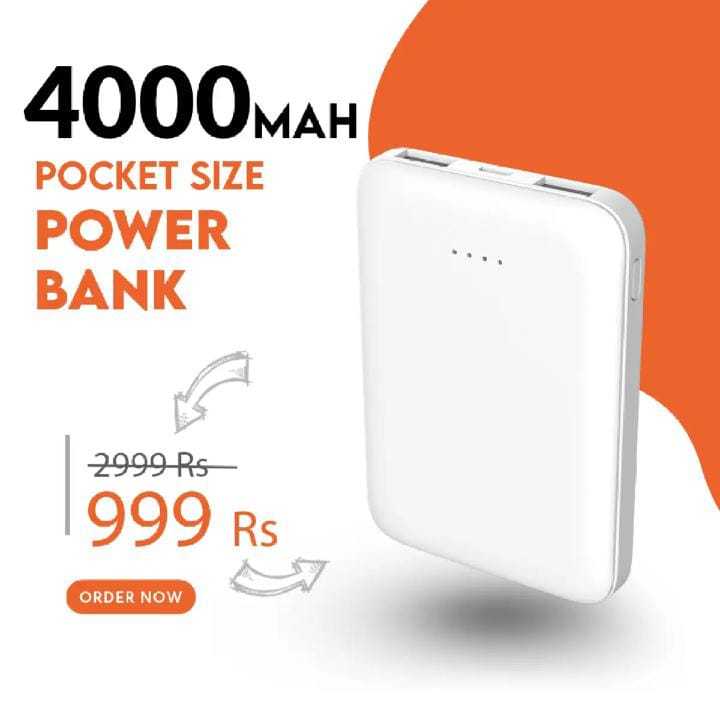 "4000mah Charging Power Bank: Universal Charger for All Mobile Phones - Reliable Battery Backup!"