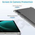 Clear Case for Samsung Galaxy Tab S10 Plus/Tab S9 Plus/Tab S9 FE PLUS 12.4-Inch, Anti-Yellowing Transparent Slim Cover with Hard PC Back and Soft TPU Bumper. 