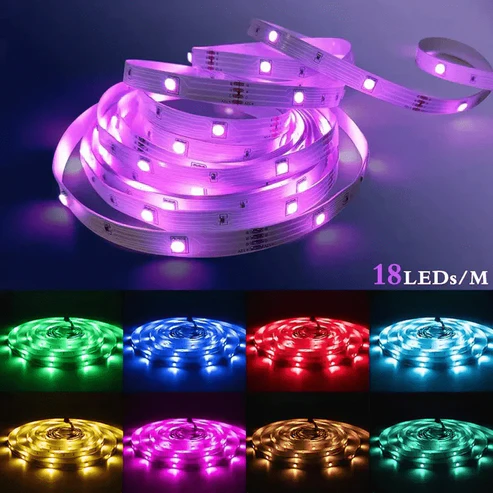 RGB LED Strip Light With Remote Controller Set  Led Lights  Led Lights for room  Led Light  Led Lights for room  Rgb Lights  Rgb Led Strip  Lights For Decoration  lights for room decoration  Neon Walls
