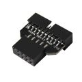 Motherboard USB2.0 9Pin to USB3.0 19pin Front Panel Connector Converter USB 3.0 19/20pin to USB 2.0 9pin Header Female Adapter. 