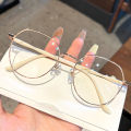 Women's Ultra-Thin Large-Frame Glasses Korean Style Anti-Blue Light Flat Glasses for Work and Study. 