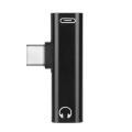 Portable 2 in 1 type C charge connector audio headphones adapter for MIUI Huawei. 