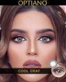 OPTIANO CONTACT LENSES SHADE COOL GRAY COLOR EYE LENS SOFT EYE LENSES WITH SOLUTION HIGH QUALITY (MADE IN KOREA) SPECIALLY FOR DARK EYES. 