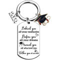 Stainless Steel Graduation Keychain Motivational Quote Inspirational Keyring 2024 Graduate Gift for Graduation Present High School Senior College Graduate Sister Gift Brother Gift. 